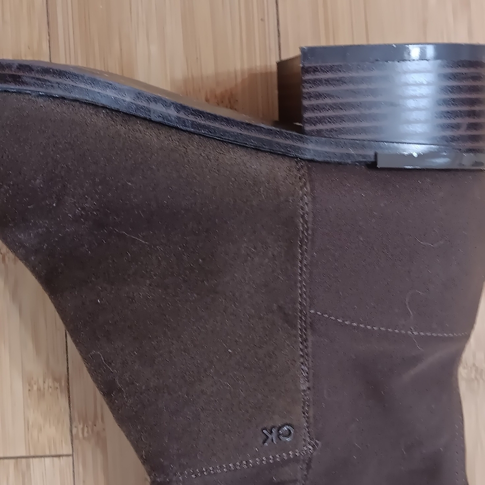 Calvin Klein Suede Boots Size 9 Color Cocoa Brown - image 3